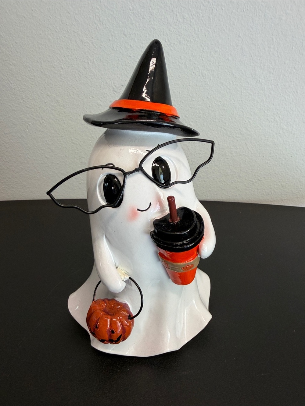 Unbranded | Halloween Ghost Figurine Pumpkin Spice Latte Trick-or-Treat ๐ - Picture 1 of 5